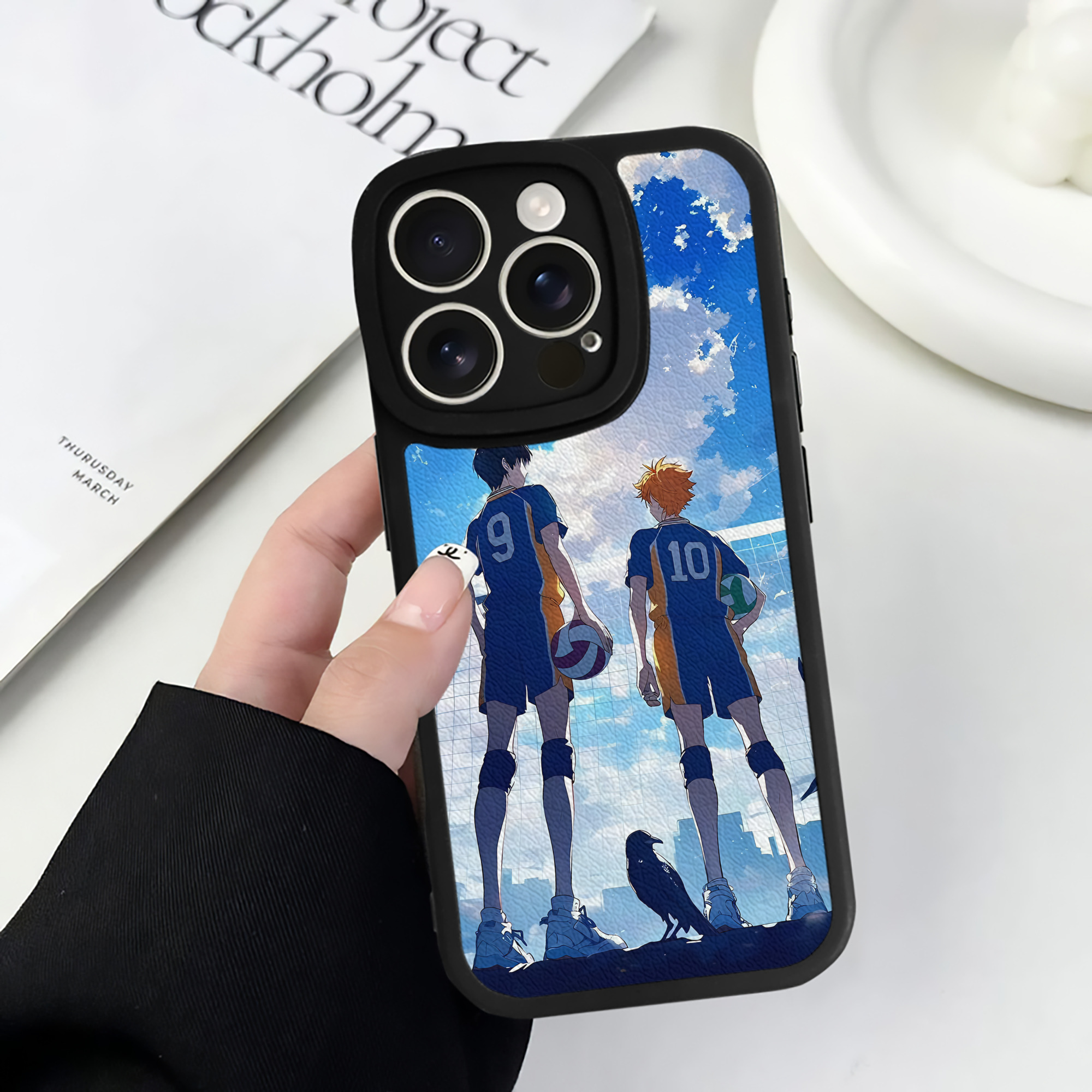 （画像用） ハイキュー!! Haikyu!! 【iPhone 16シリーズ対応】シリコンスマホケース（レザー調） 材質：シリコン
